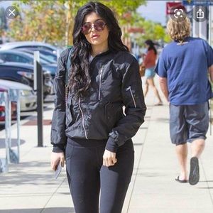 Shadow hill curved shark tooth bomber jacket